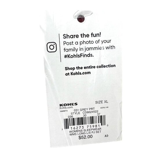 SOLD Cuddl Duds Womens Gray Penguin Snow Queen Knit Pockets Pajama 2 Pc Set Sz - Picture 6 of 11